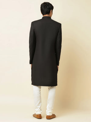 Black Sherwani Set image 3