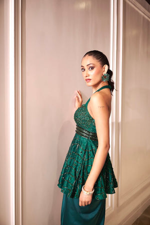Tira Kurta and Drape Skirt Set image 5