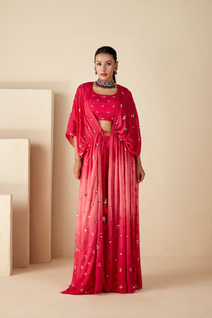 Ombre Kaftan Jacket Pants Set image 3