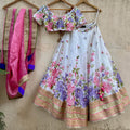 Ivory Handpainted Bridal Lehenga Set image 0