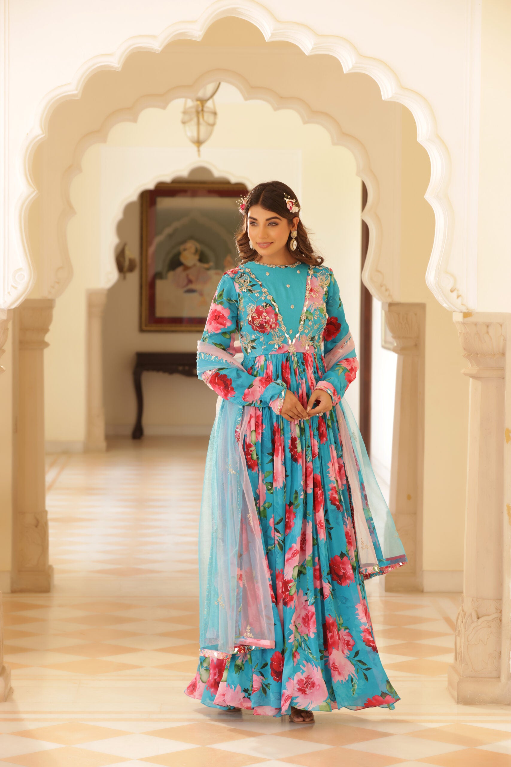 Floral Printed Anarkali image 8