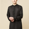 Black Art Silk Kurta image 0