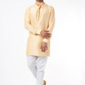 Nude Silk Kurta Set image 0