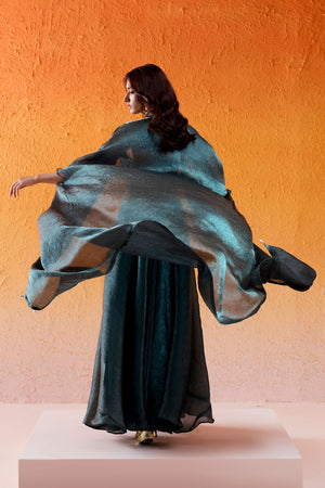 Metallic Teal Blue Co-od Set image 4