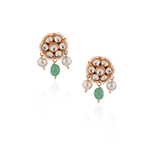 Traditional Sea Green And Pearl Choker Set image 1