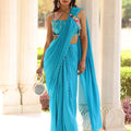 Pearl Detail Drape Saree image 0