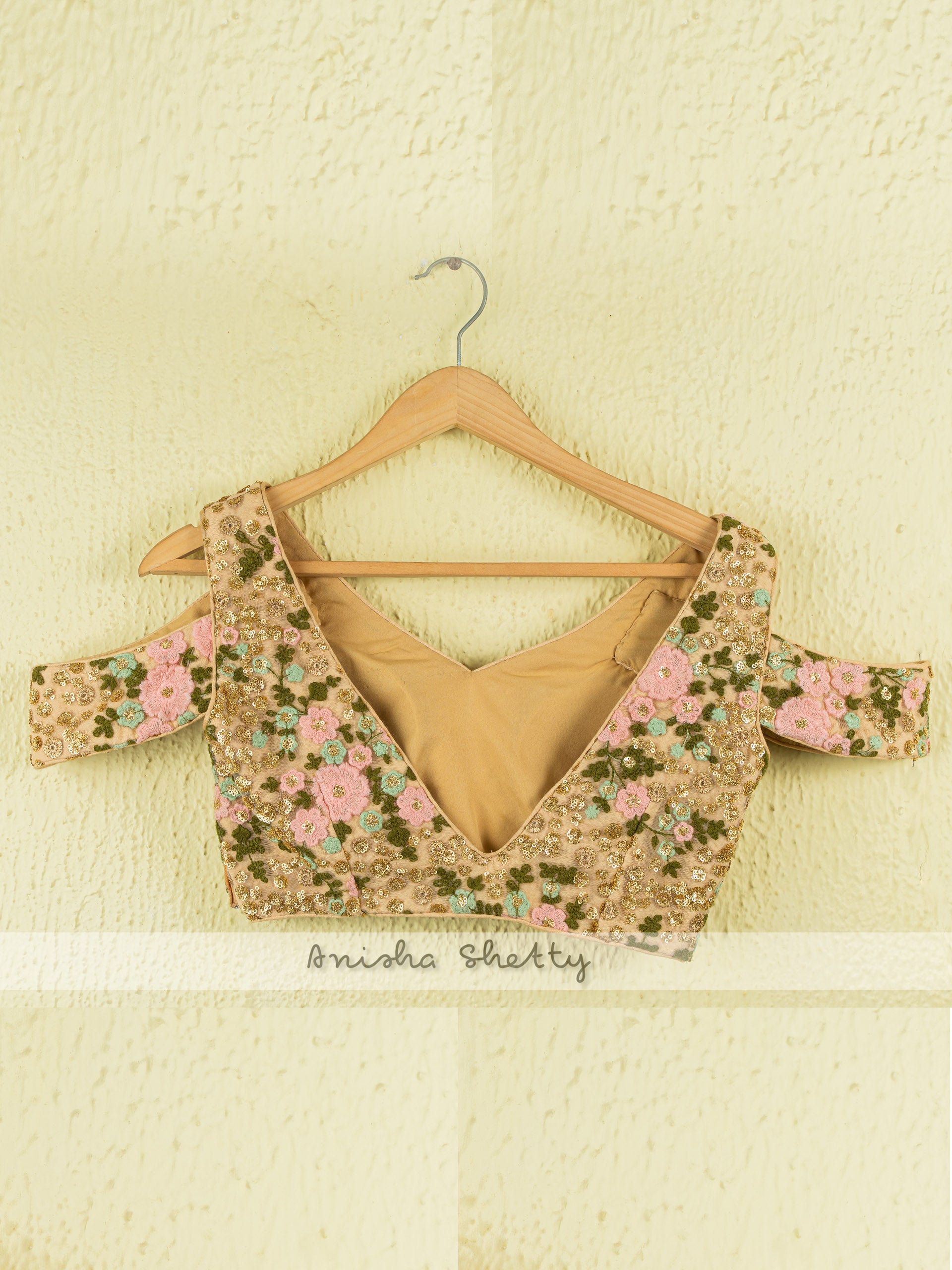 Mint Green Lehenga and Oyster Floral Blouse Set image 2