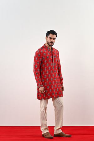S PRINTED KURTA SET image 2