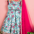 Tropical Print Lehenga Set image 0
