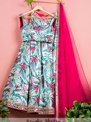 Tropical Print Lehenga Set image 0