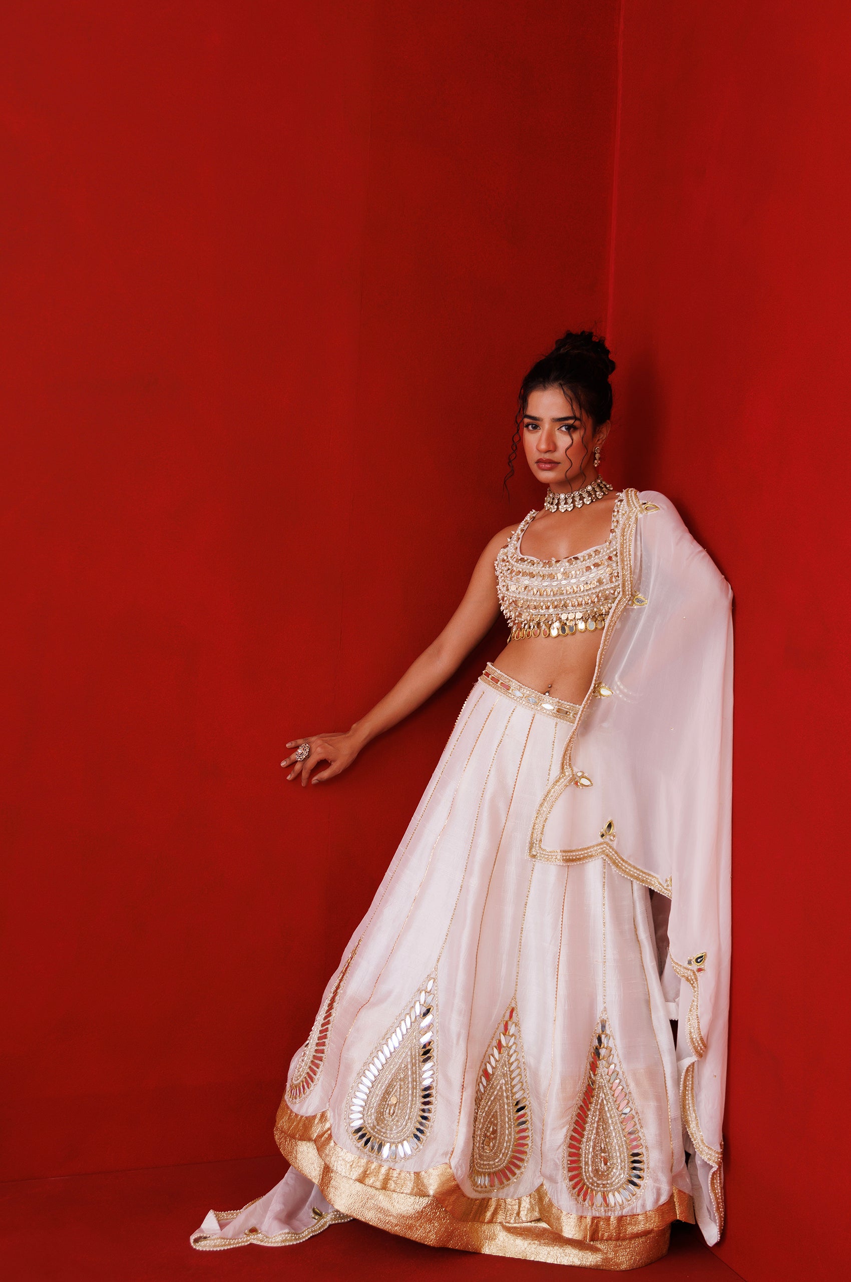 Ivory Mirror Gaze Lehenga Set image 1
