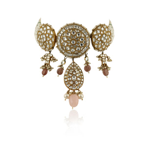 Round Pestel Pink Bead Necklace Set image 3