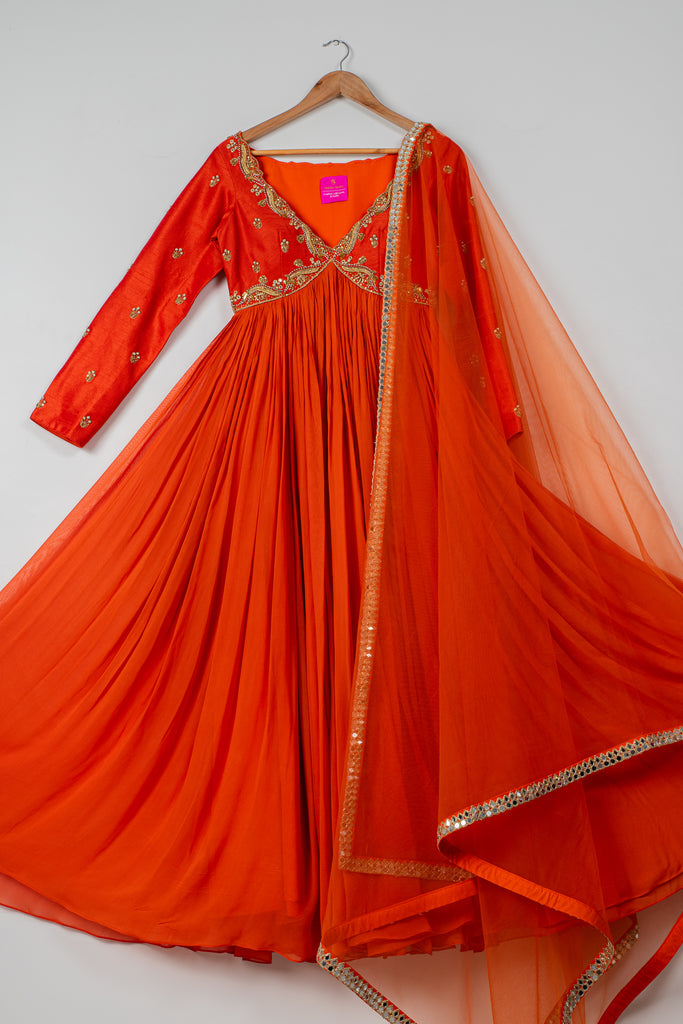 Tangelo Anarkali Set - Custom image