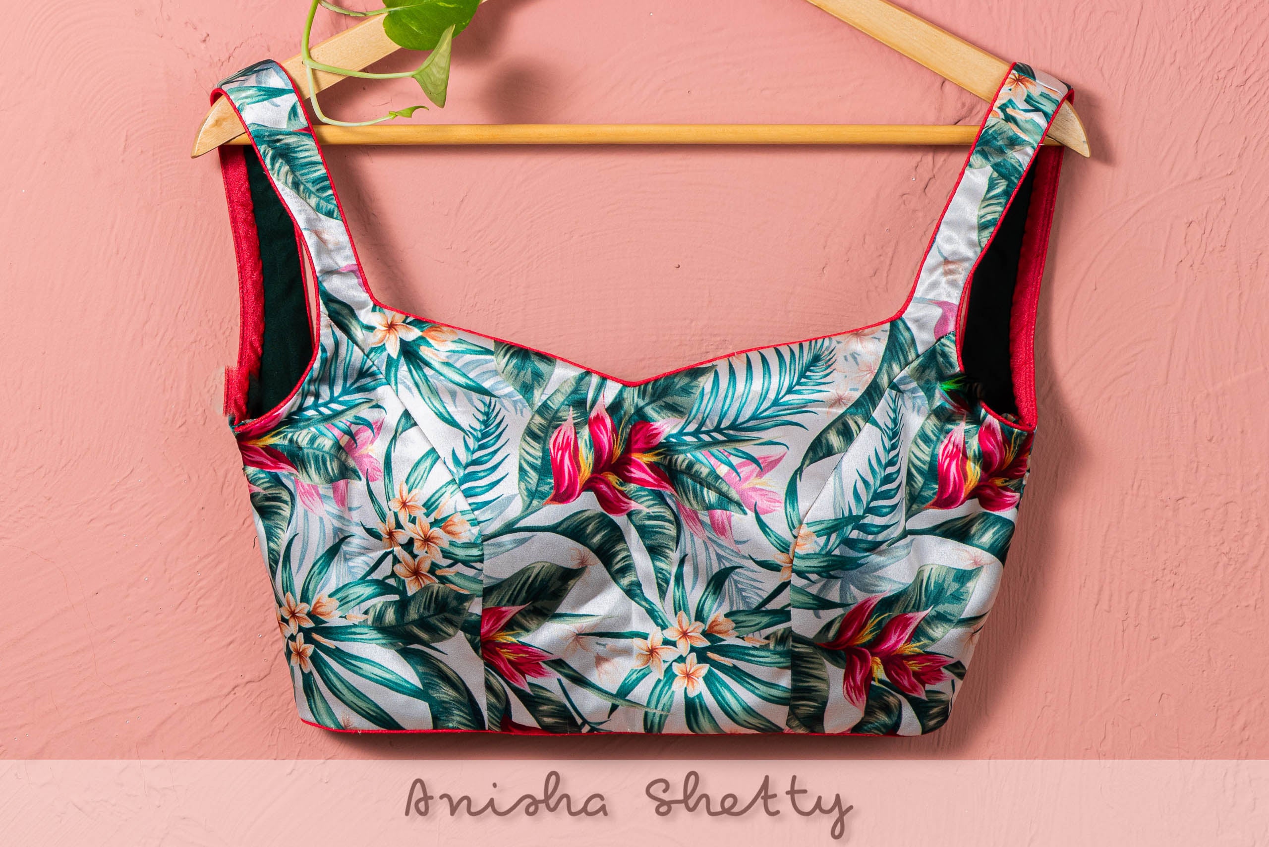 Tropical Print Lehenga Set image 3