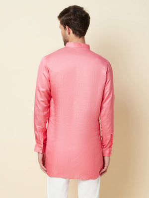 Pink Linen Kurta image 3