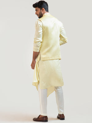 Yellow Gujarati Nehru Kurta Set image 2