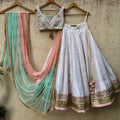 Off-White Embroidery Lehenga Set image 0