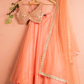 Melon Orange Lehenga Set image 0