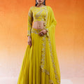 Daisy Yellow Embroidered Lehenga Set image 0