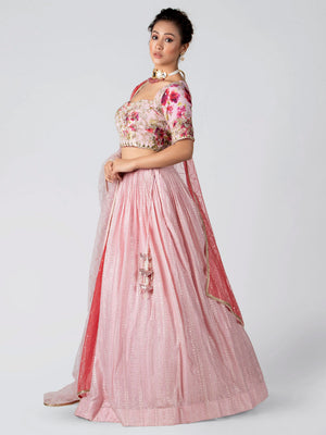 Light Pink Ombre Lehenga Set image 3