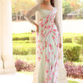 Floral Printed Pre-Drape Saree image 0