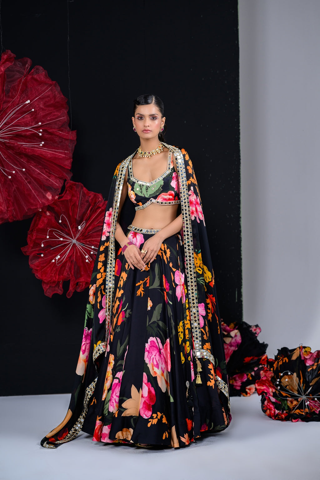 Ebony Lehenga Set - XL image
