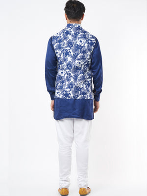 Blue Tropical Bundi Jacket Set image 2