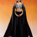 Black Embelllished & Embroidered Lehenga Set image 0