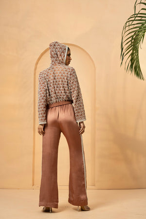 Metallic Rose Gold Embellished Co-ord Set image 4
