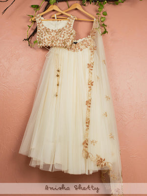 Ivory Zardosi Lehenga Set - Custom image