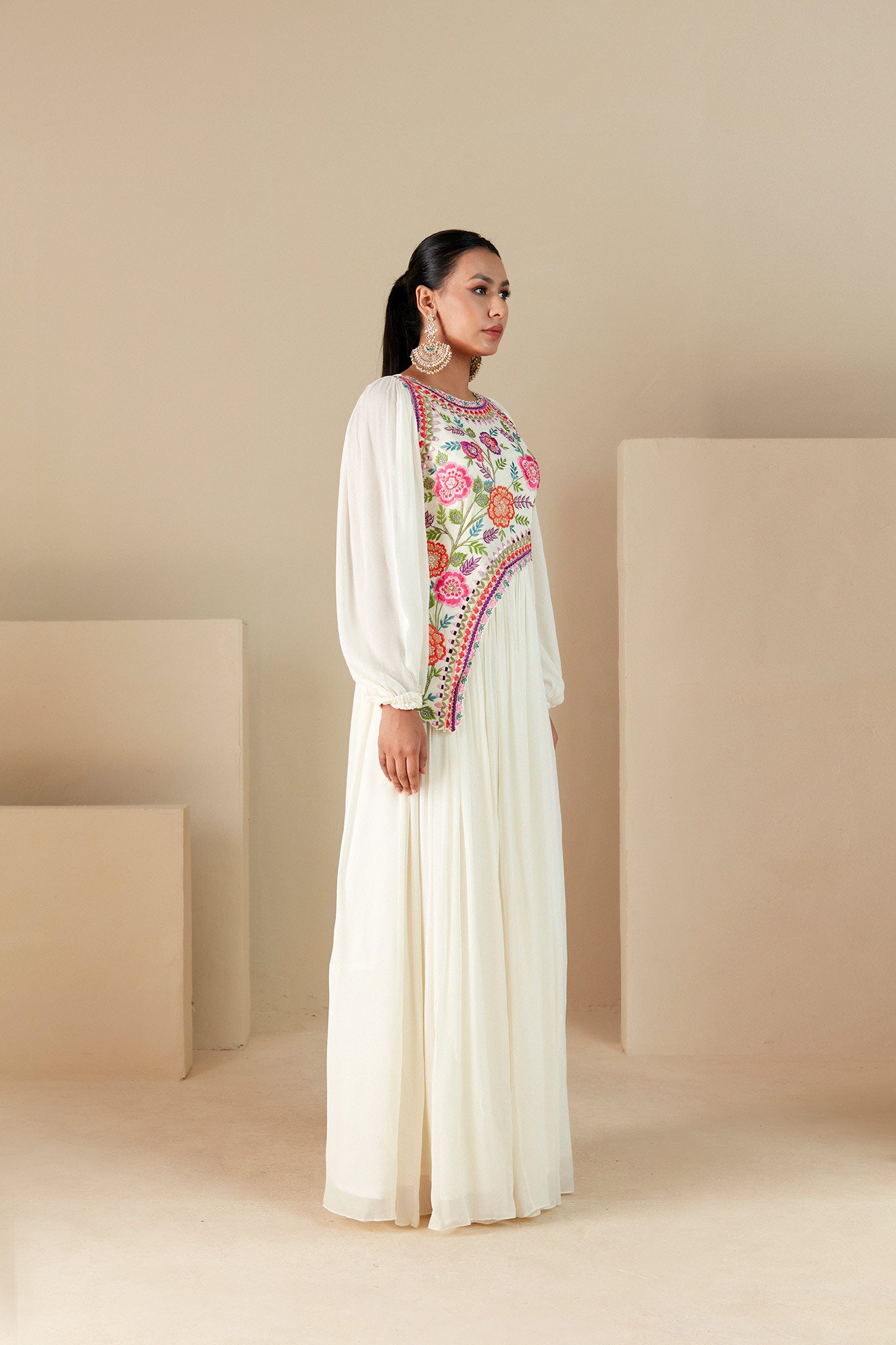 Ivory Mirage Asymmetric Dress image 2