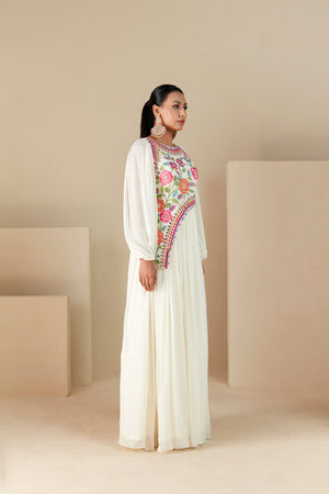 Ivory Mirage Asymmetric Dress image 2