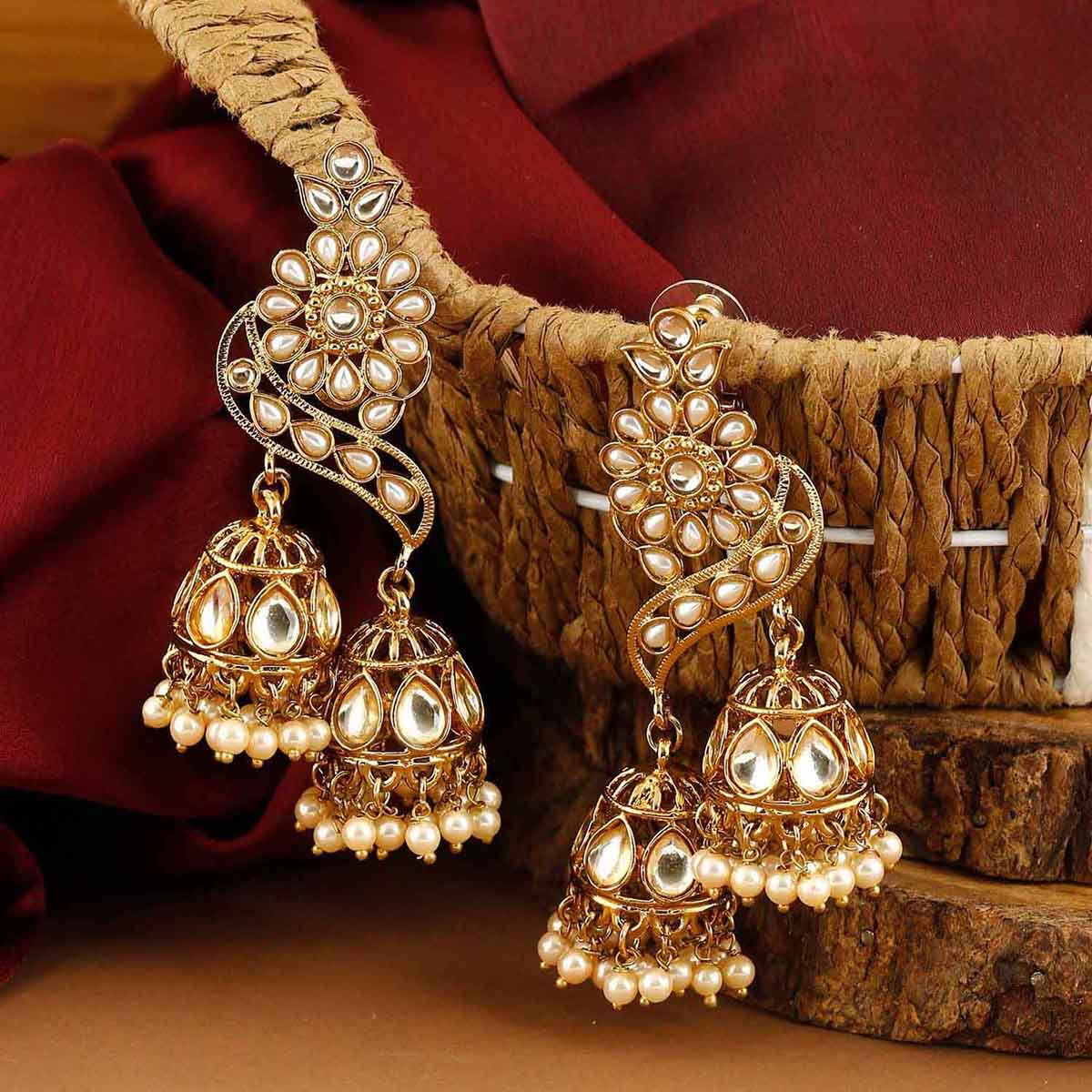Bahar Earrings - Gold image