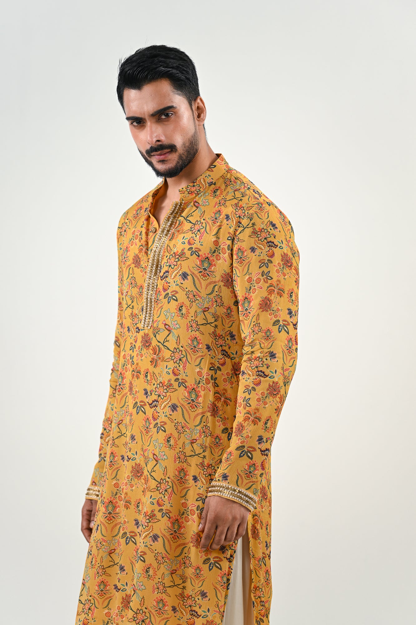 M HIGHLIGHTED KURTA WITH COWL PANTS image 1