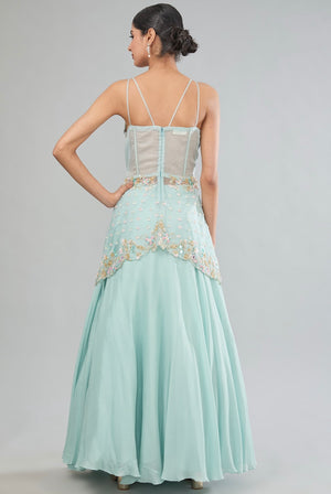 Corset Peplum Lehenga image 2