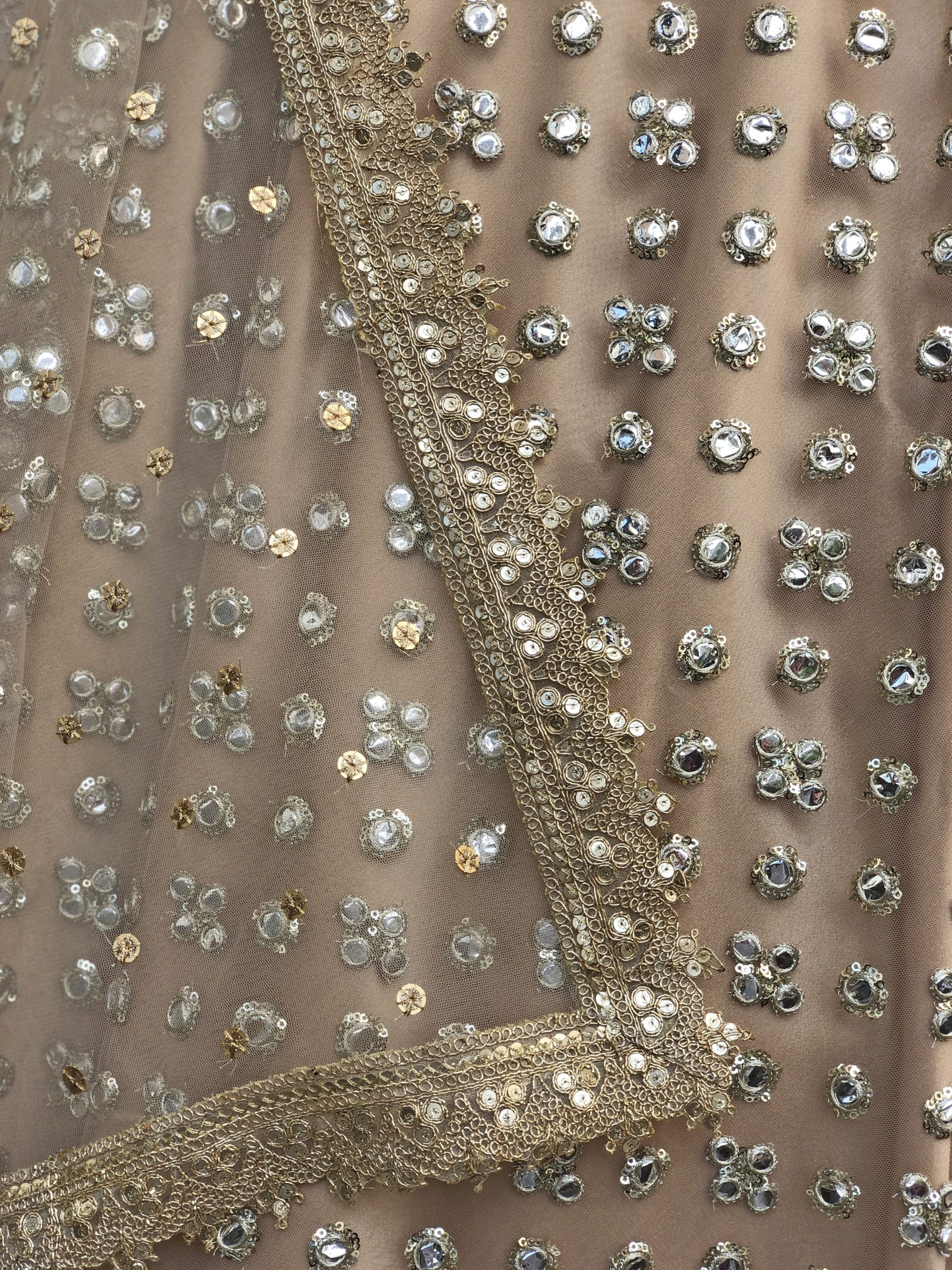 Gold Mirror Work Lehenga Set image 4