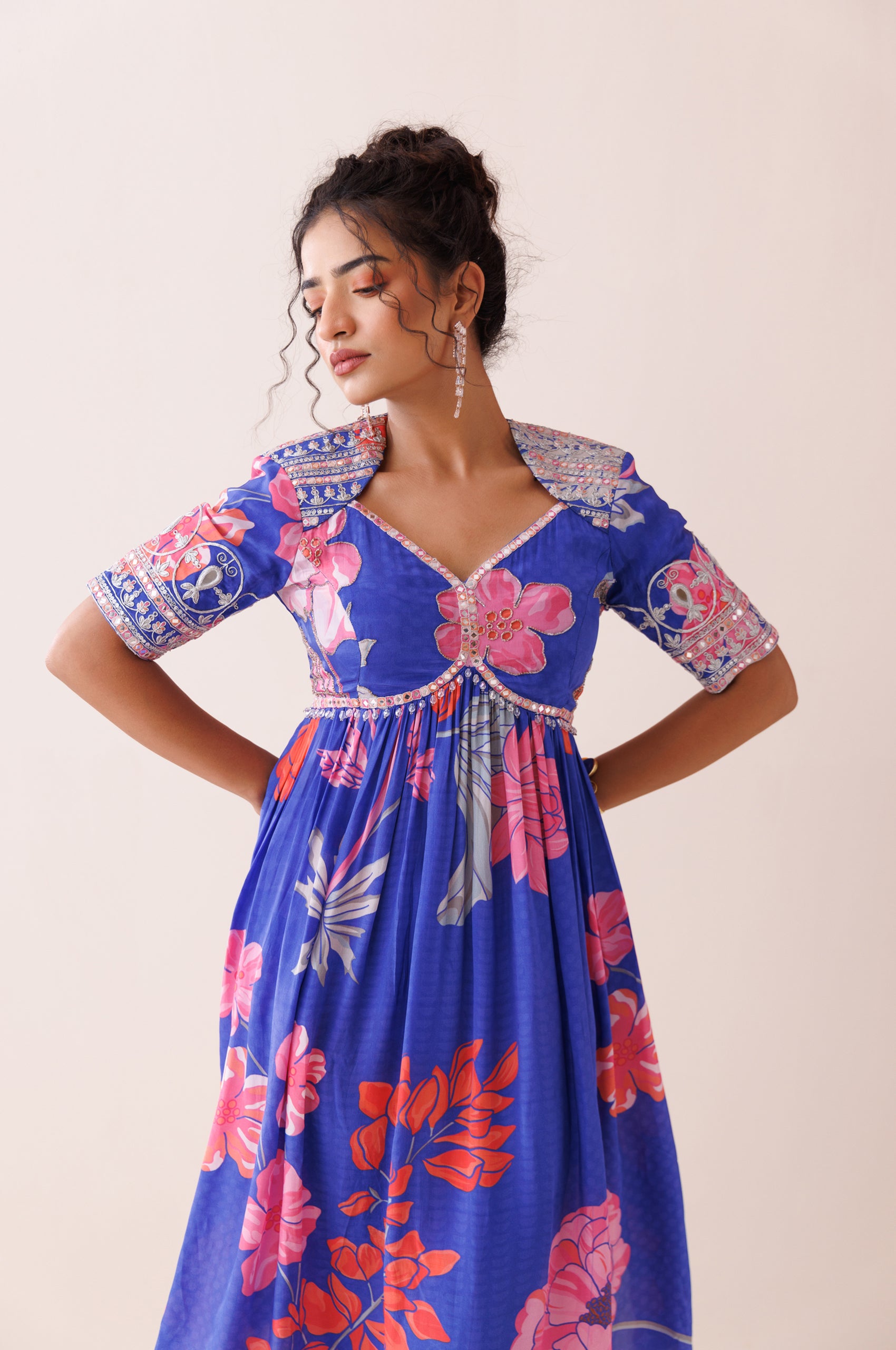 Blue Dori Work Kurta Set image 5