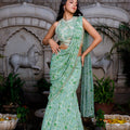 Sage Green Fish Cut Lehenga Set image 0