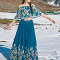Bondi Blue Floral Lehenga Set image 0