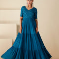 Celestial Angrakha Flair Dress image 0
