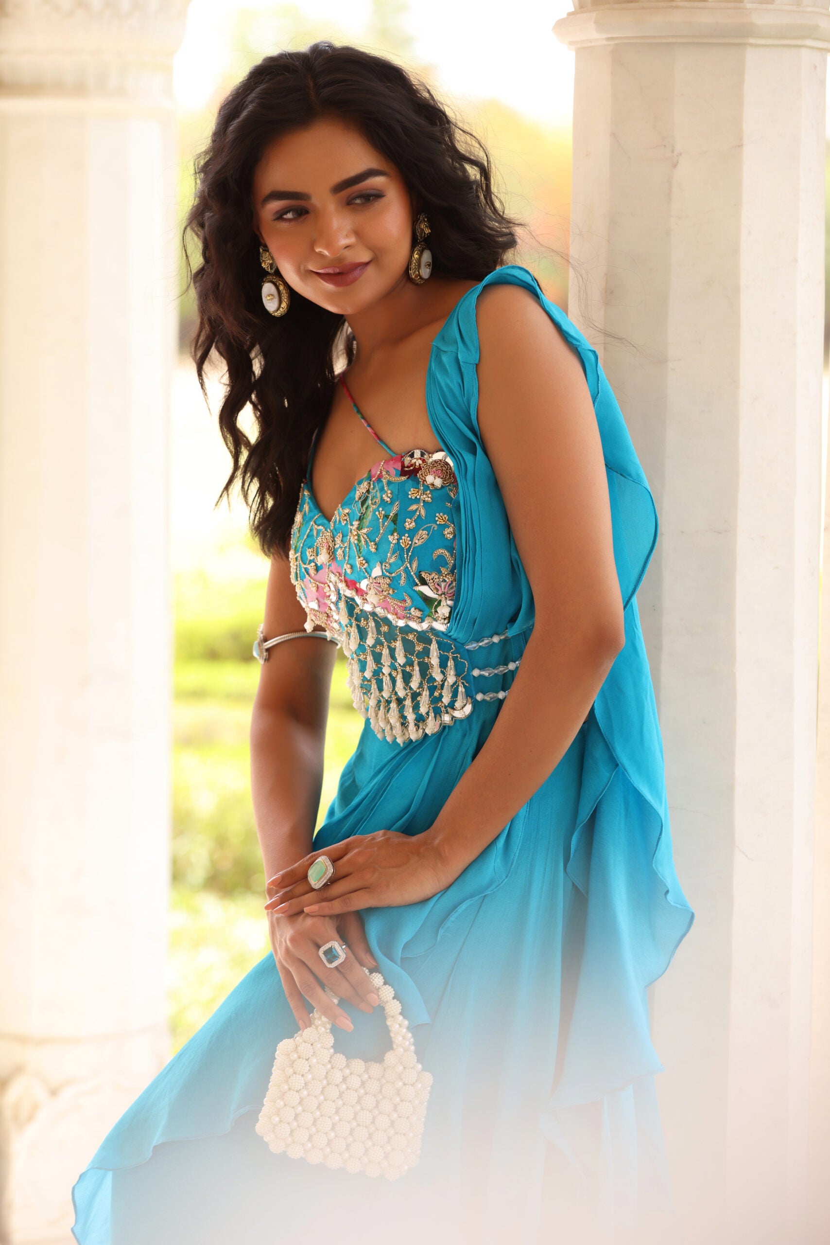 Ruffled Drape Skirt Set image 4