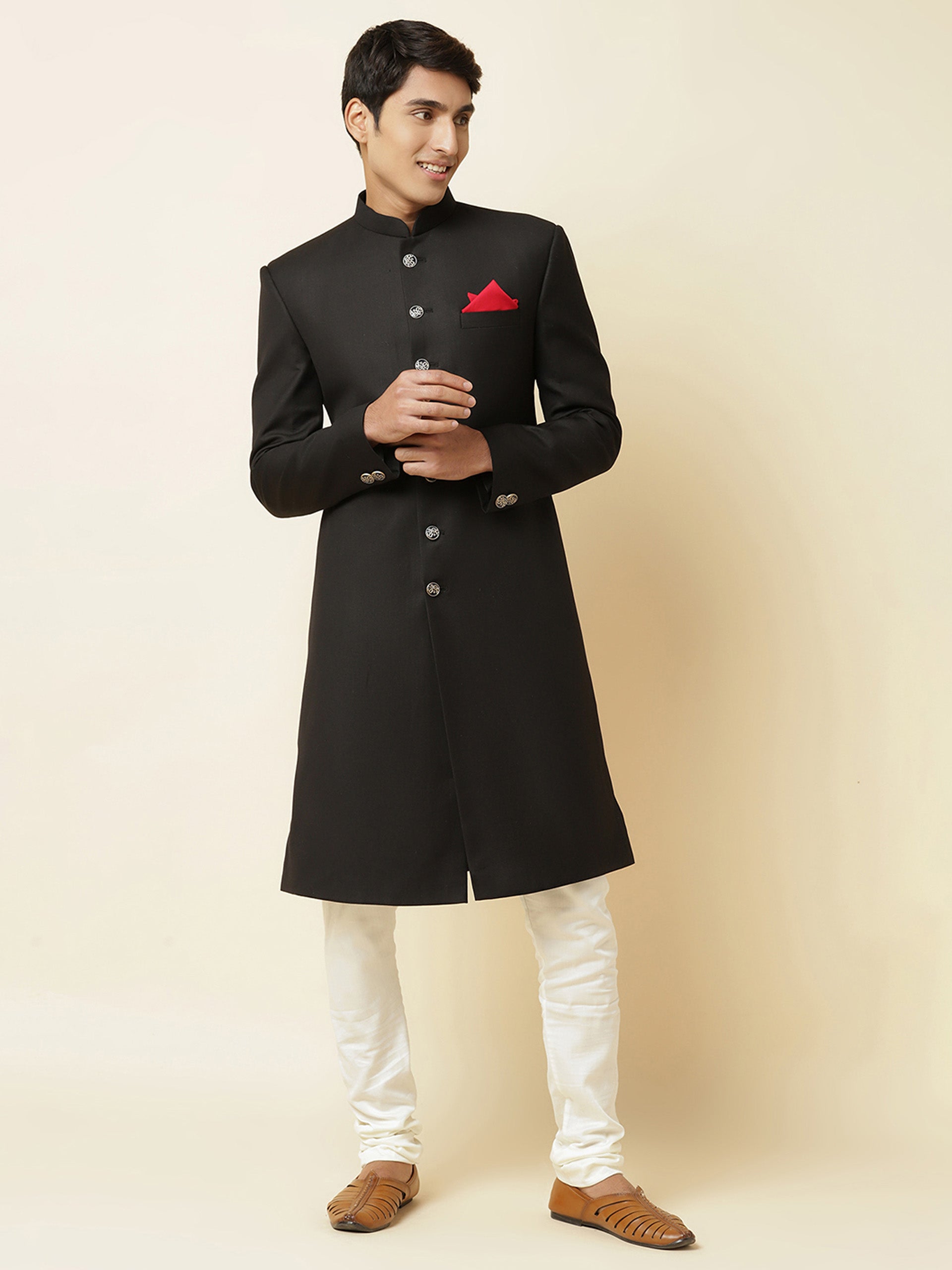 Black Sherwani Set image 2