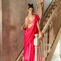 Rosy Draped Saree image 0