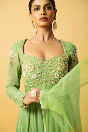 Mint green Anarkali image 5