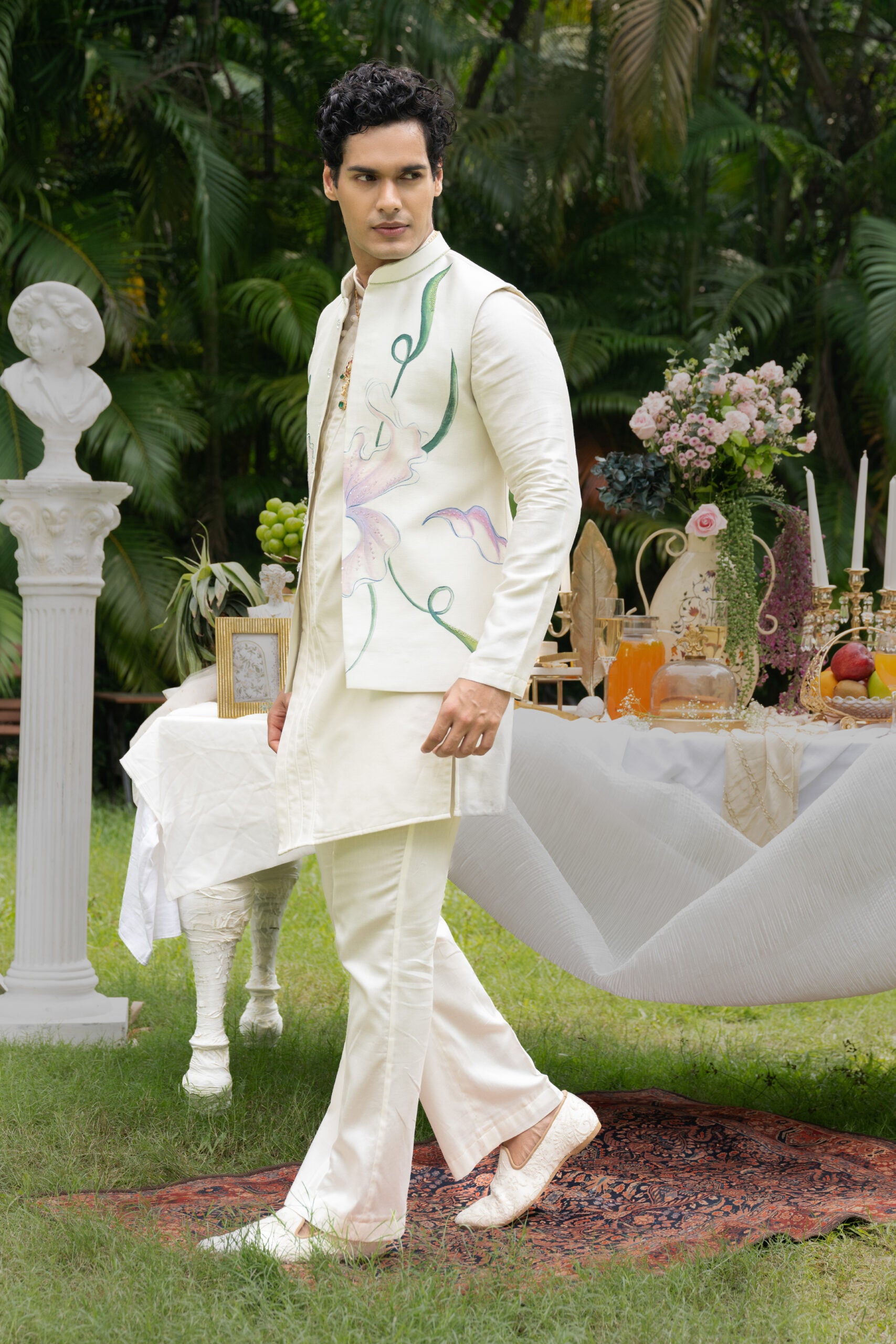 Chivar Nehru Kurta Set - S image