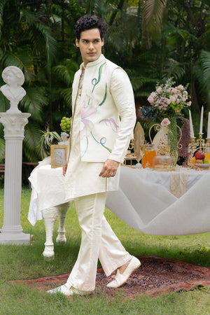 Chivar Nehru Kurta Set - S image