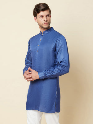 Blue Linen Kurta image 4