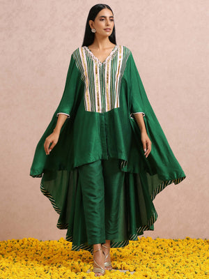Emerald Green Embroidered Co-Ord Set image 2