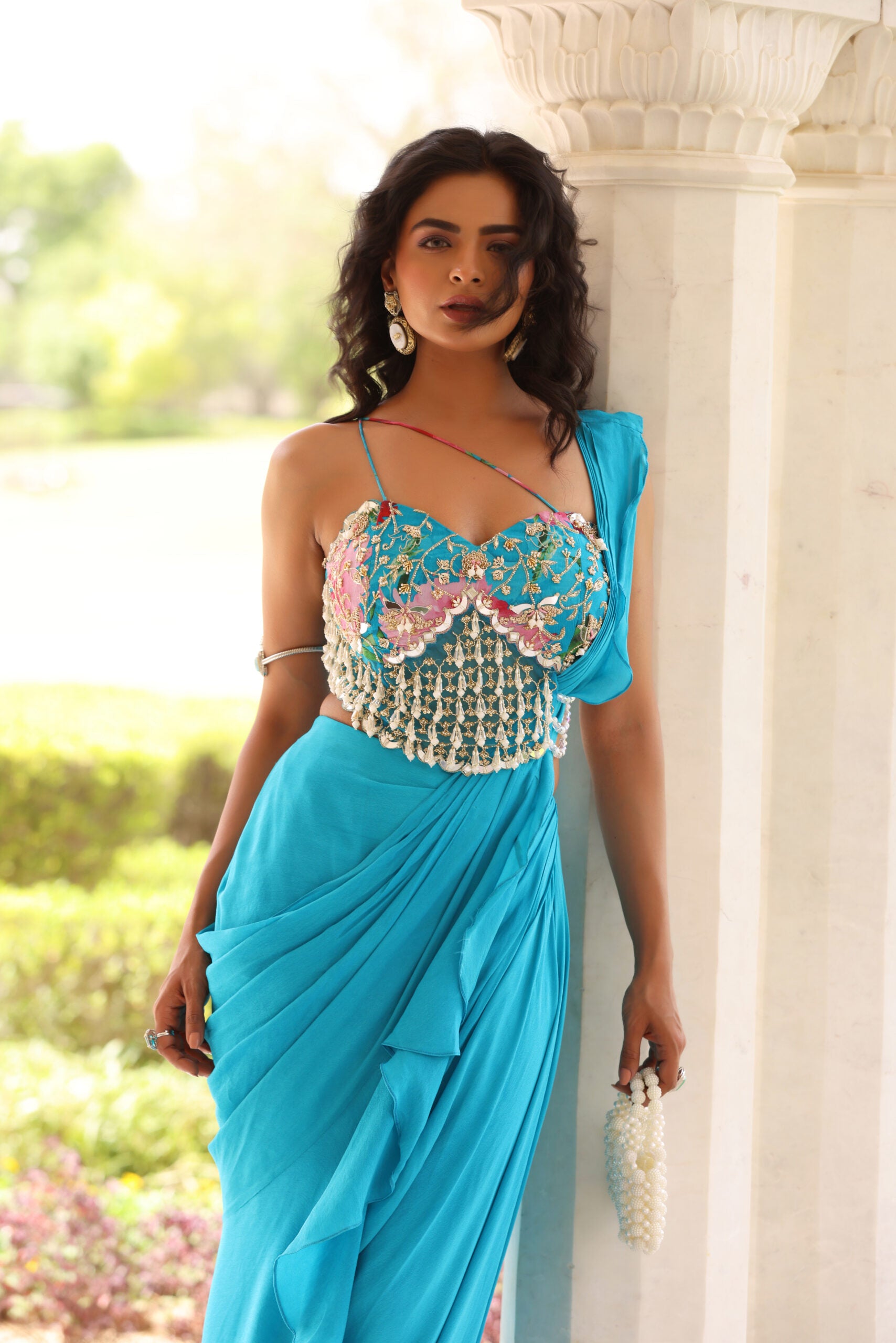 Ruffled Drape Skirt Set image 16