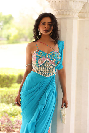 Ruffled Drape Skirt Set image 16